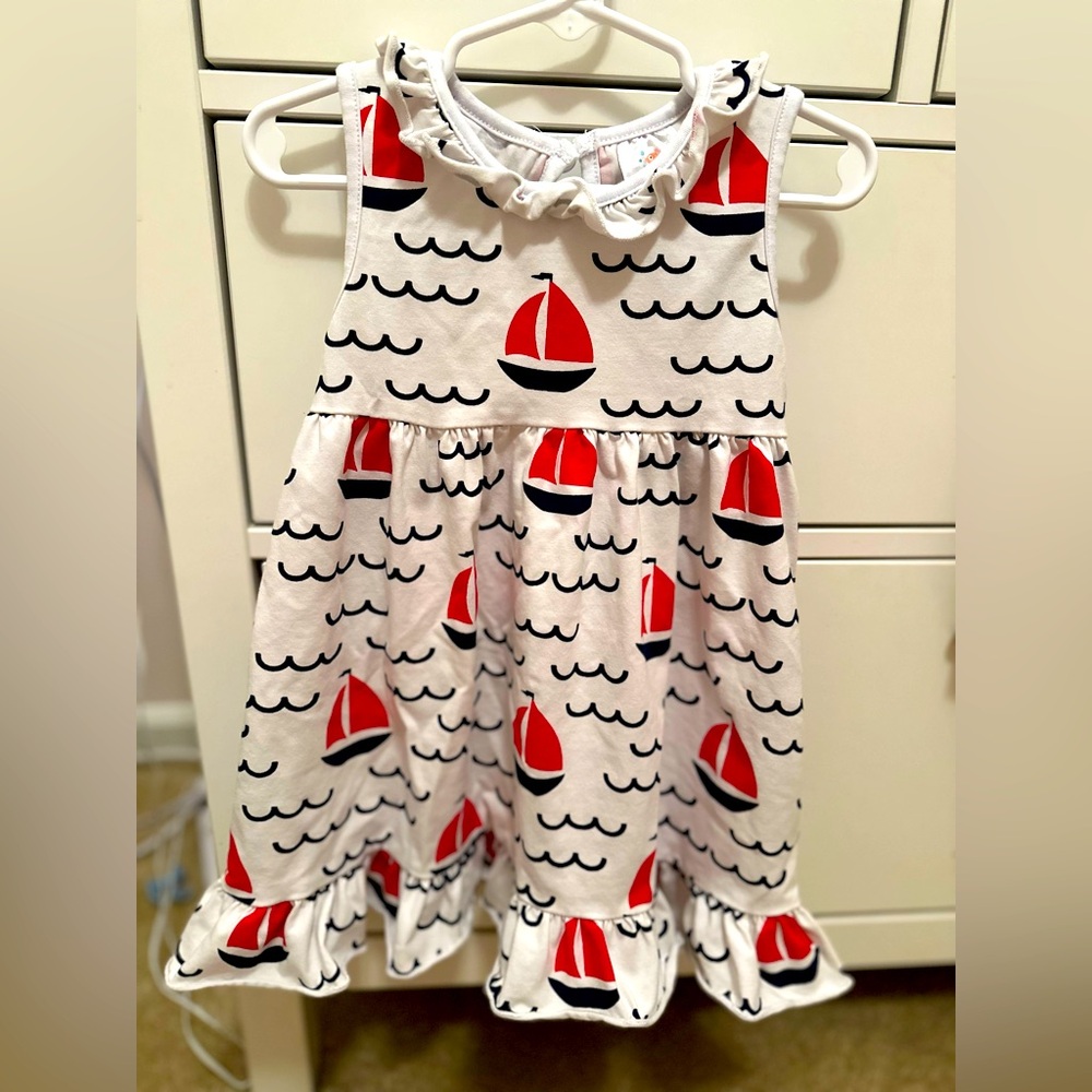 Stitchy Fish - Sailboat Dress - 2T